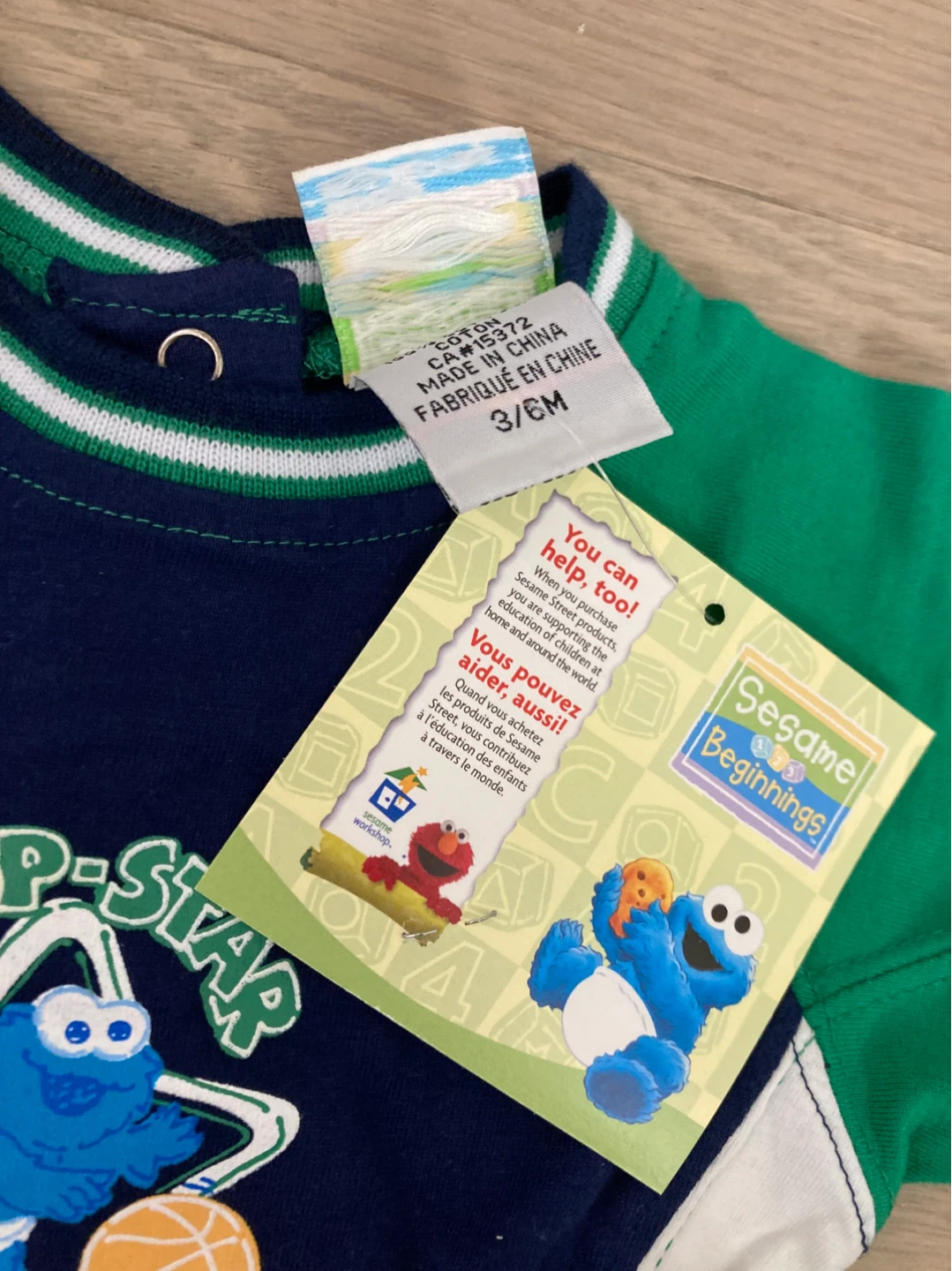 ⚽️Sesame Street "Top Star" Baby Boy Outfit 3/6M - photo 2