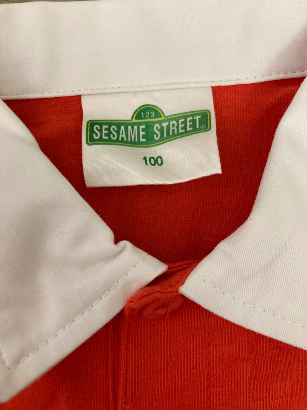 ⚽️Sesame Street Kids Orange Polo Shirt Size 100 - photo 2