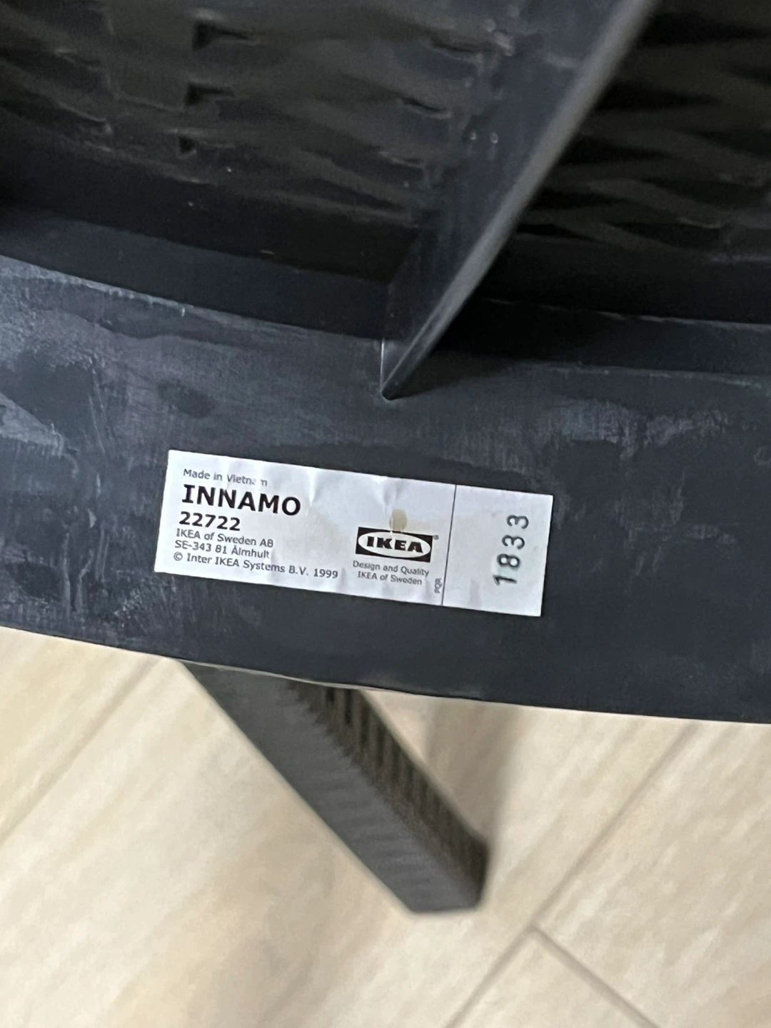 2x IKEA INNAMO Outdoor Chair - Dark Grey - photo 4