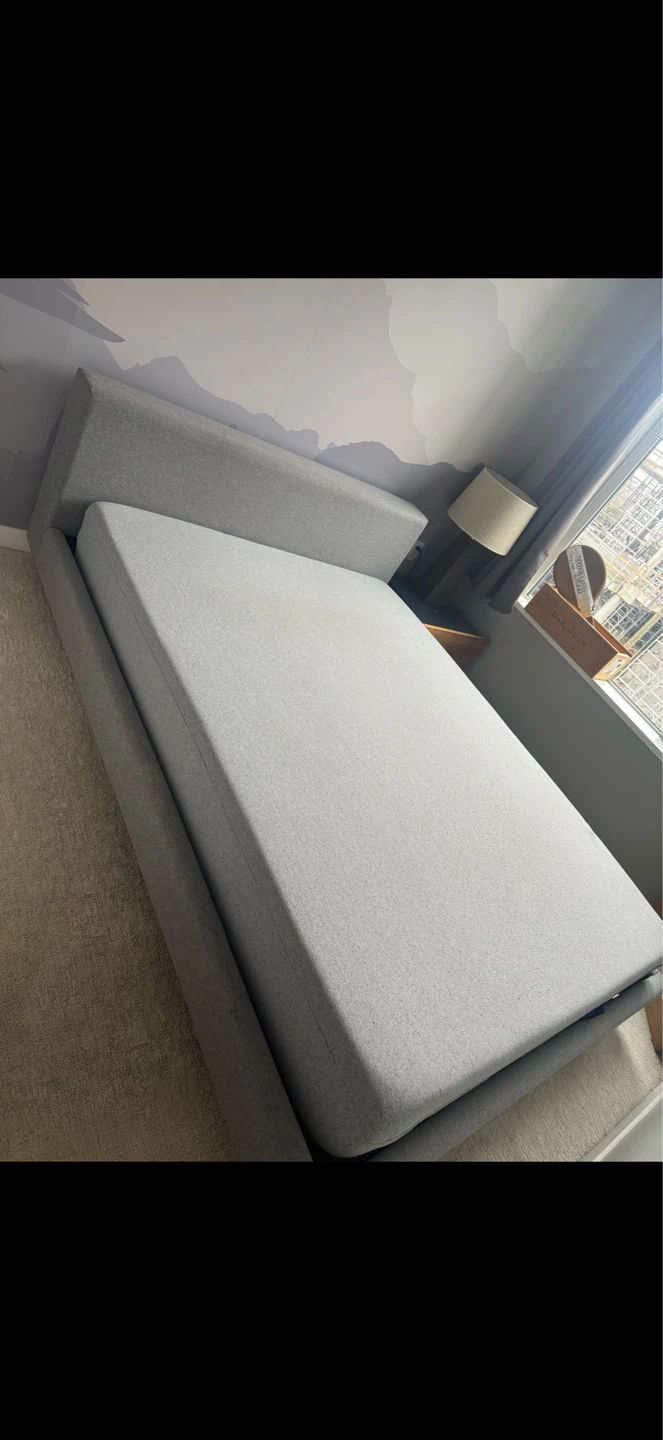 Grey Upholstered Bed Frame