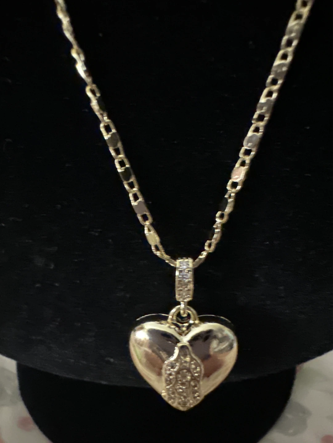 Gold laminated Heart Necklace and Earrings Set - photo 5