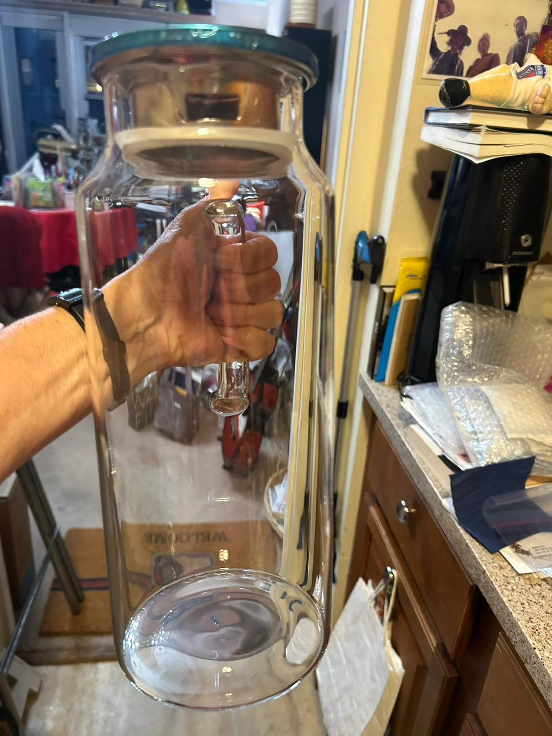 Glass Pitcher with Lid - photo 2
