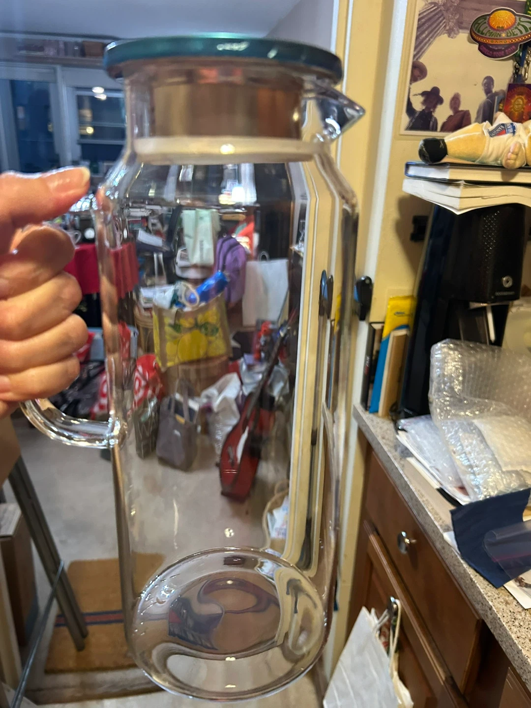 Glass Pitcher with Lid