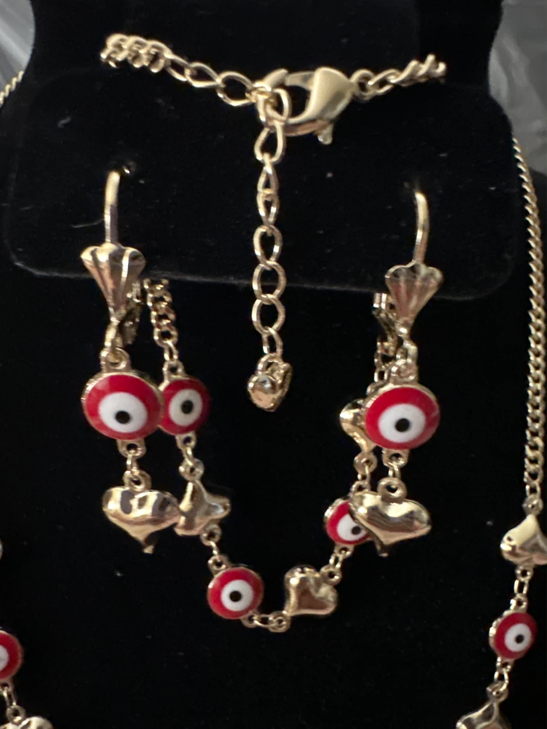 Evil Eye Necklace, Bracelet, and Earring Set - photo 2