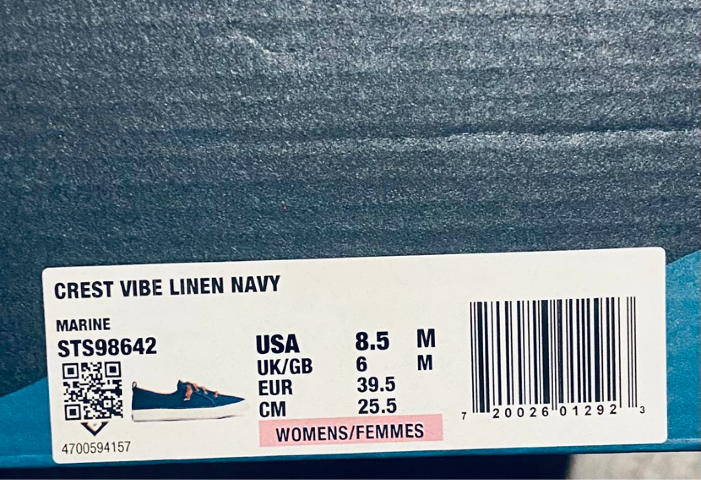 Sperry Crest Vibe Linen Navy Women's Shoes - photo 2