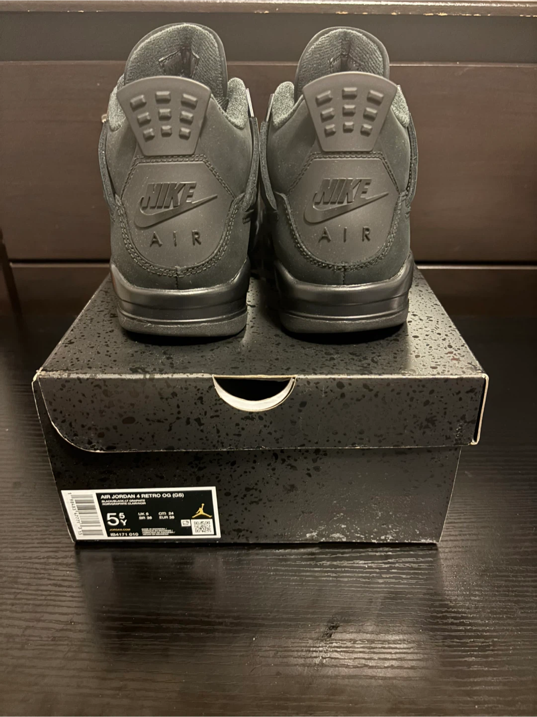 Jordan 4 Black Cat size 5.5y - photo 3