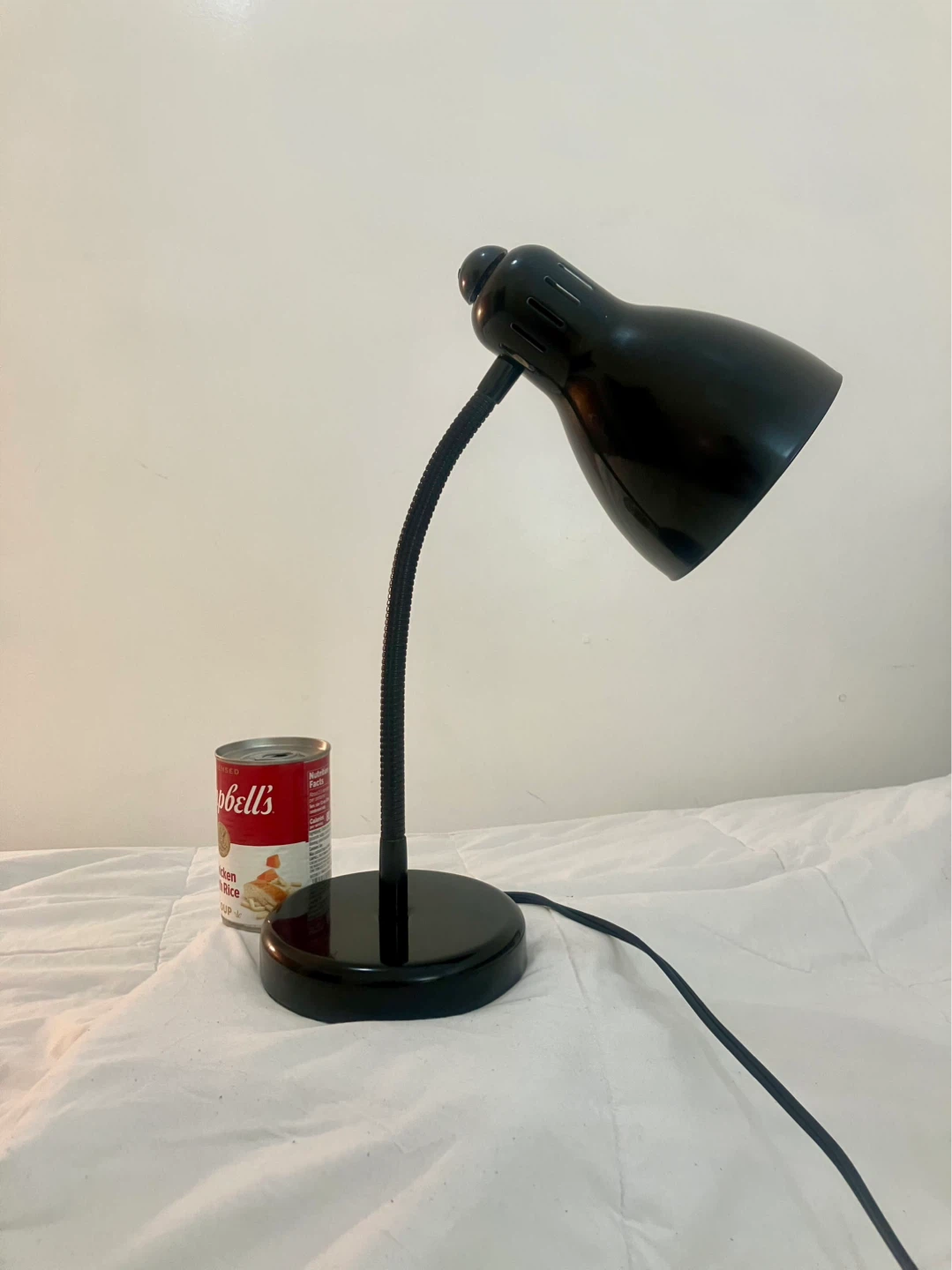 Black Gooseneck Desk Lamp 17” x 8” - Excellent Condition - photo 2