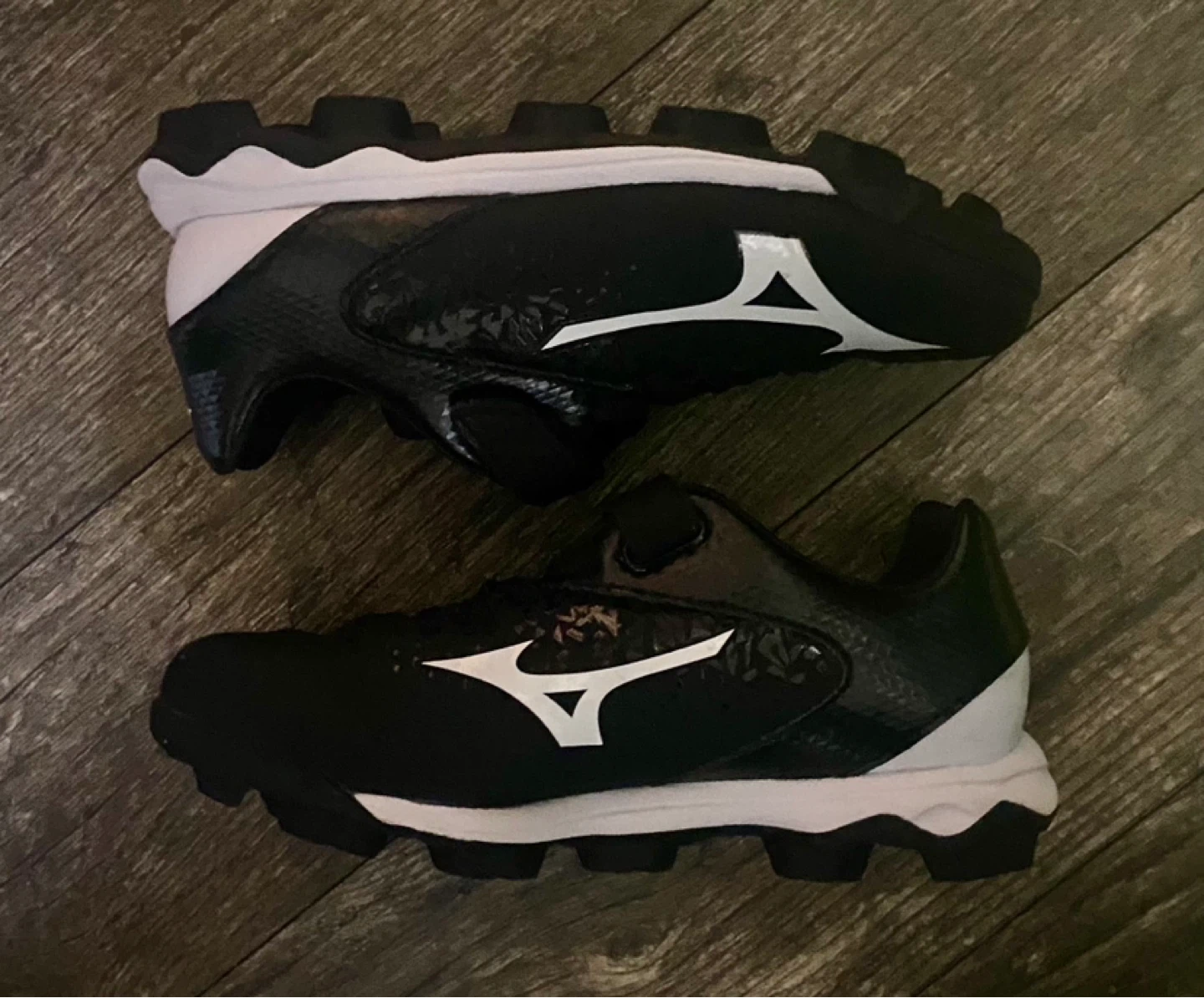 Mizuno Youth Cleats Black/White Size 2