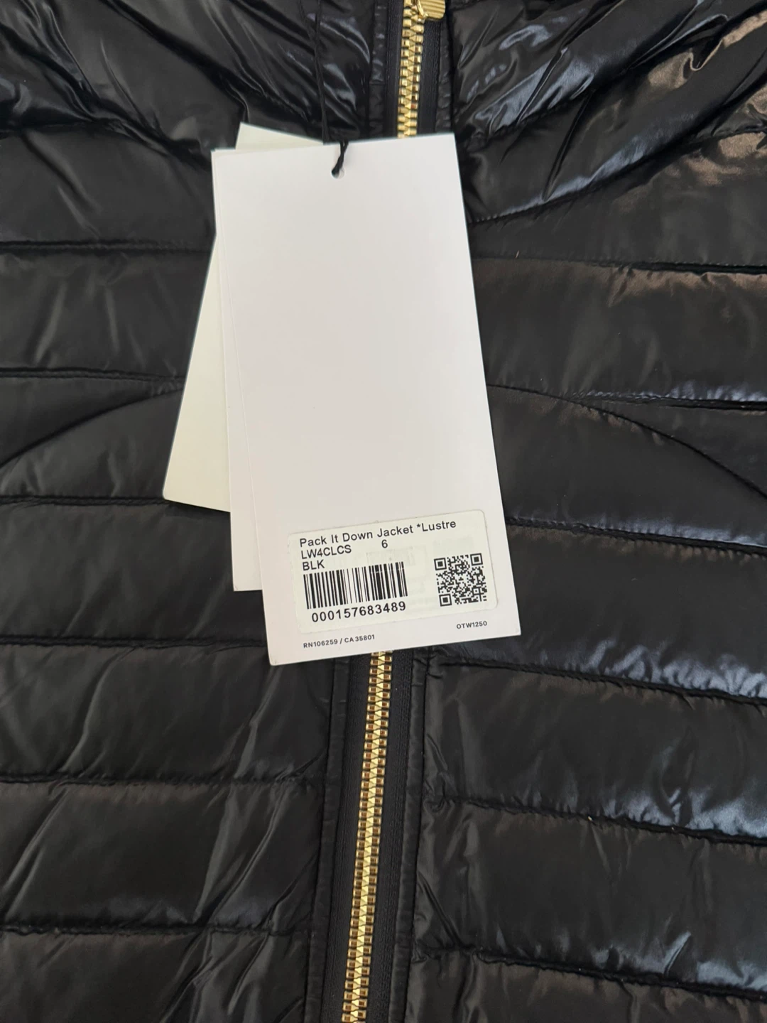 Lululemon Pack It Down Jacket *Lustre* - Black - Size 6 - photo 5