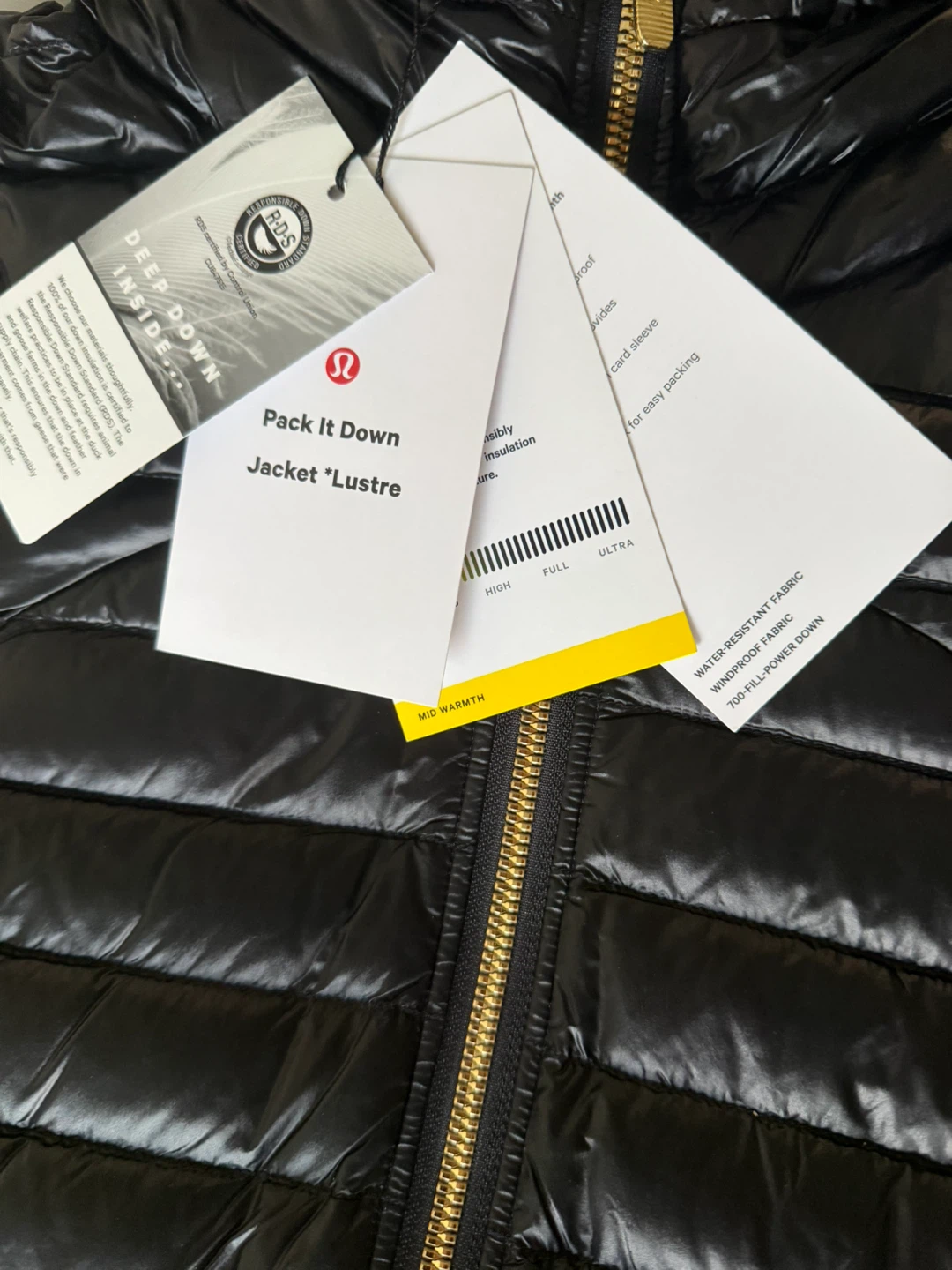 Lululemon Pack It Down Jacket *Lustre* - Black - Size 6 - photo 3