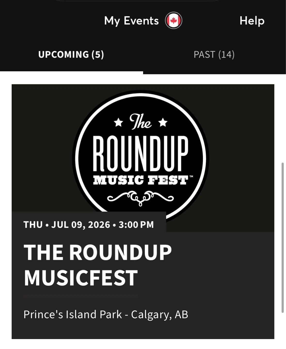 1x Roundup Musicfest Ticket - July 9, 2026