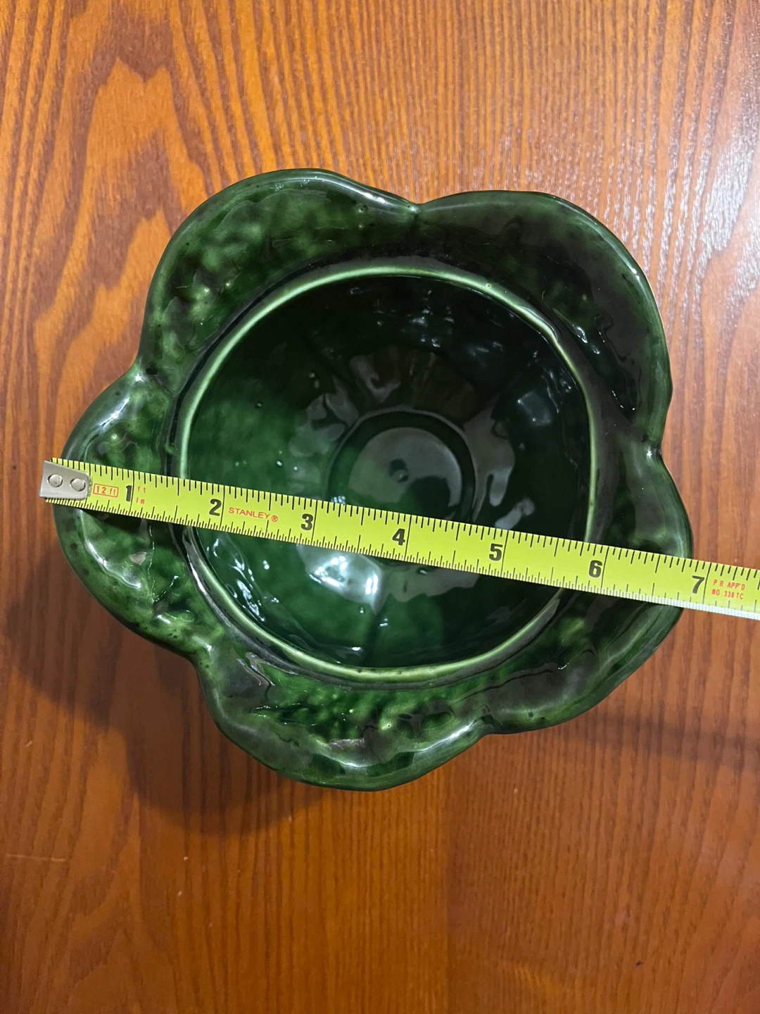 VINTAGE CABBAGE TUREEN WITH LID & PLATE - photo 3