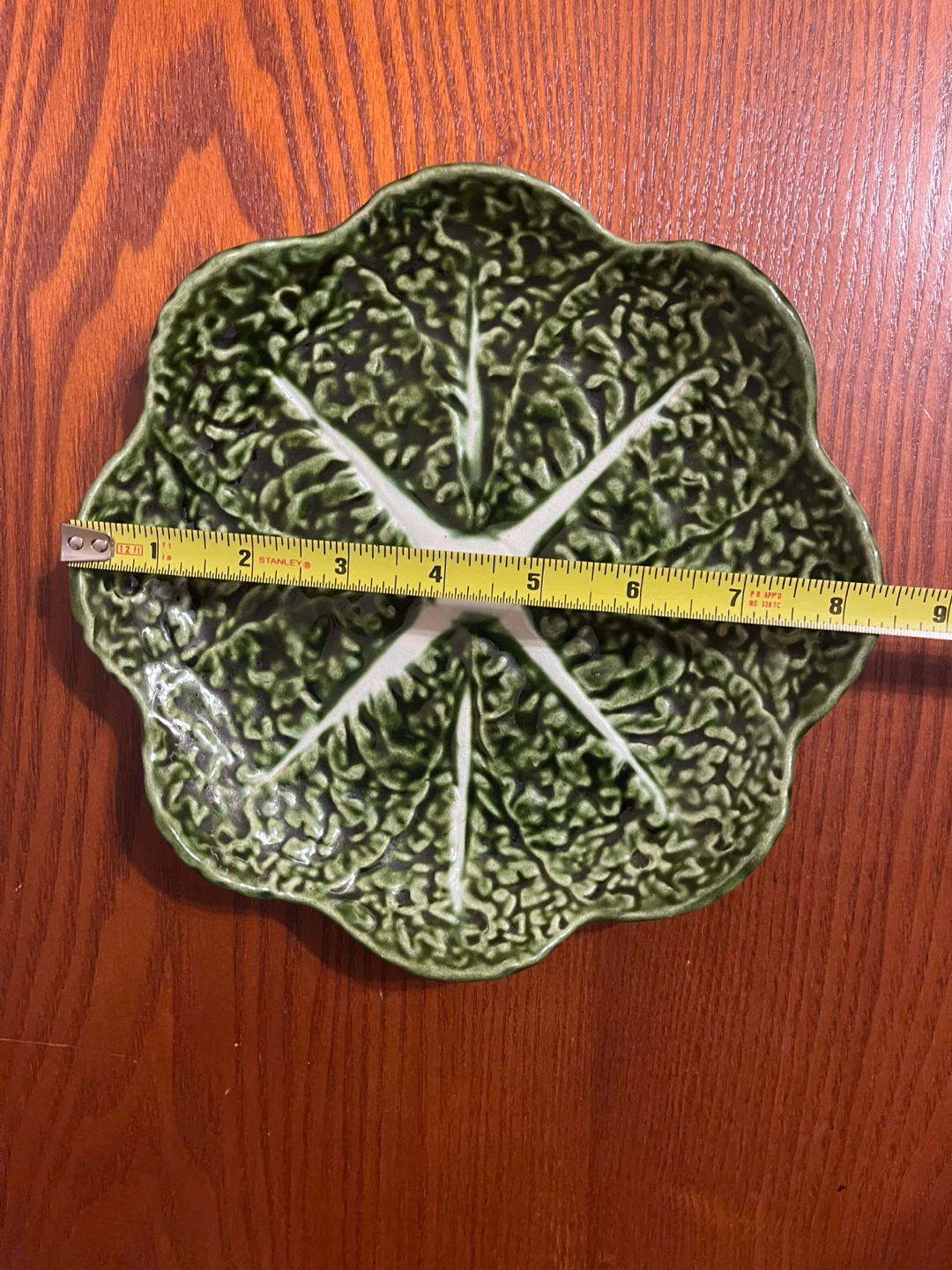 VINTAGE CABBAGE TUREEN WITH LID & PLATE - photo 4