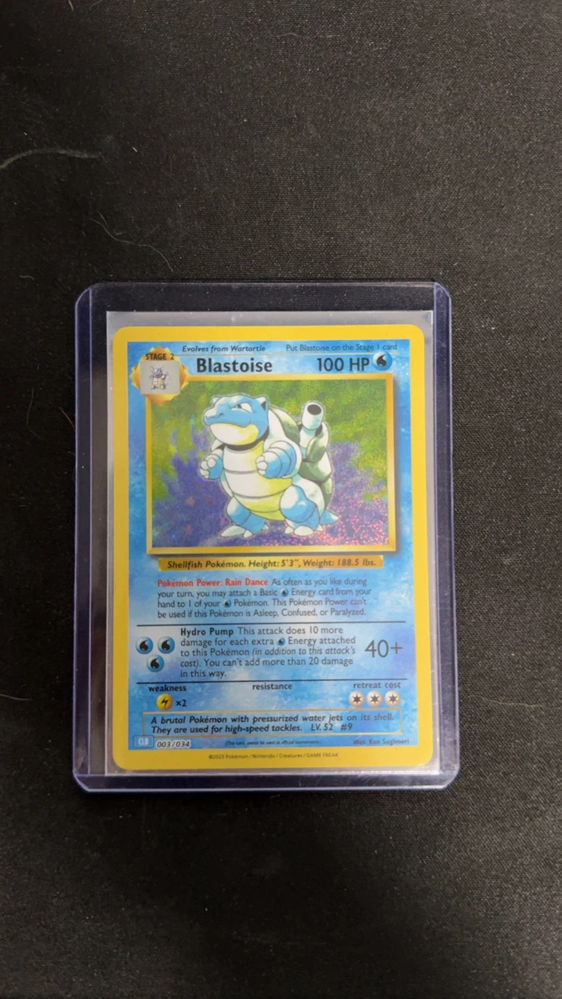 Pokémon Blastoise Stage 2 Trading Card 003/034