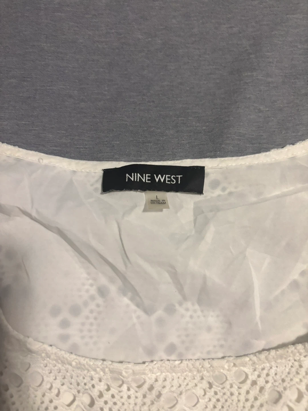 Nine West White Lace Cold Shoulder Top - photo 2
