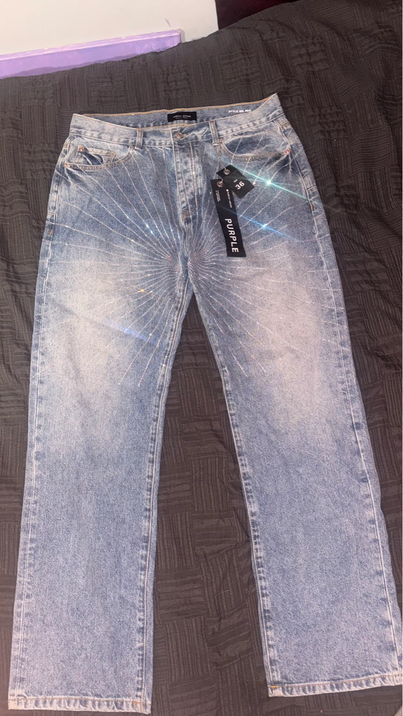 Purple Brand Jeans Rhinestone Flare Size 36