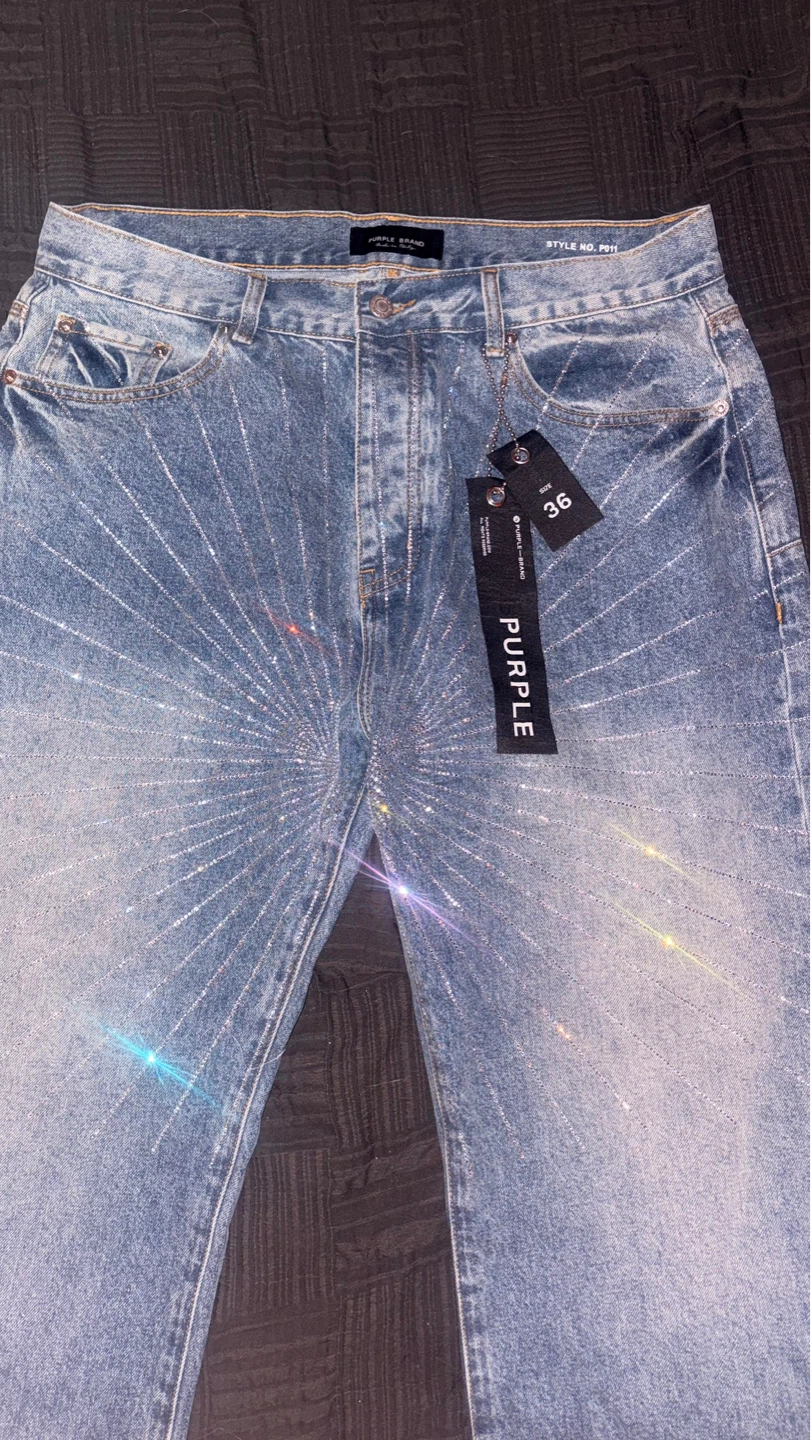 Purple Brand Jeans Rhinestone Flare Size 36 - photo 2