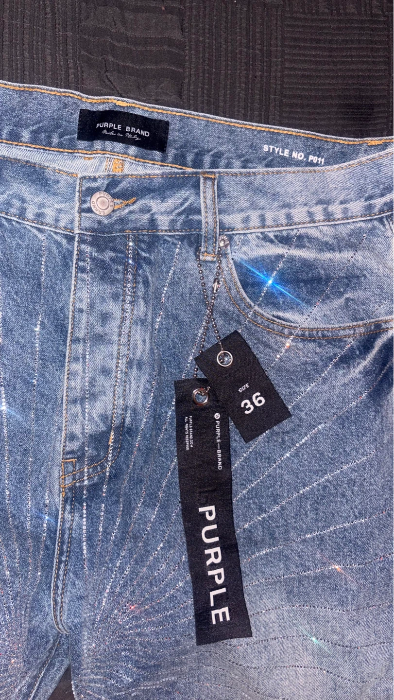 Purple Brand Jeans Rhinestone Flare Size 36 - photo 3