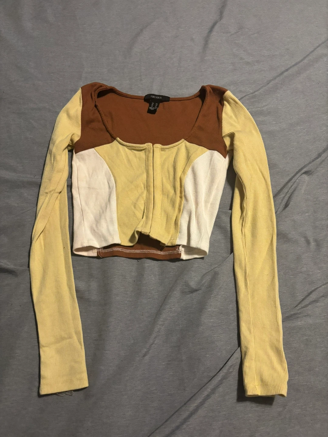 Forever 21 Colour Block Long Sleeve Top