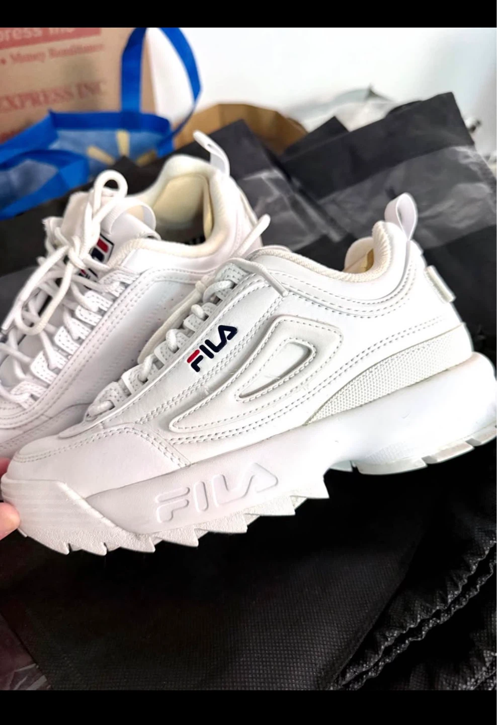 White Fila Disruptor II Sneakers - photo 2