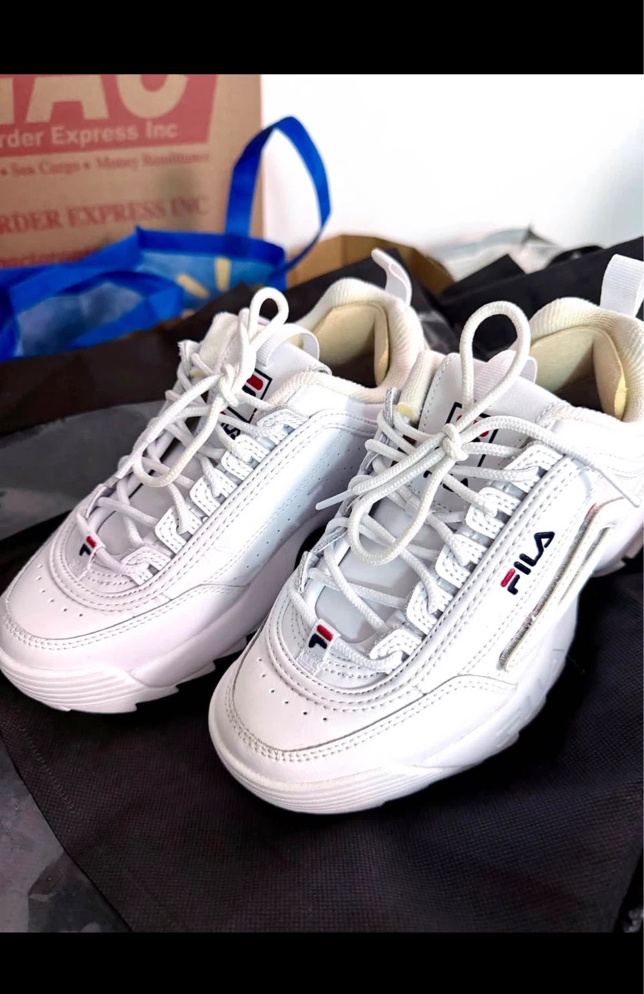 White Fila Disruptor II Sneakers