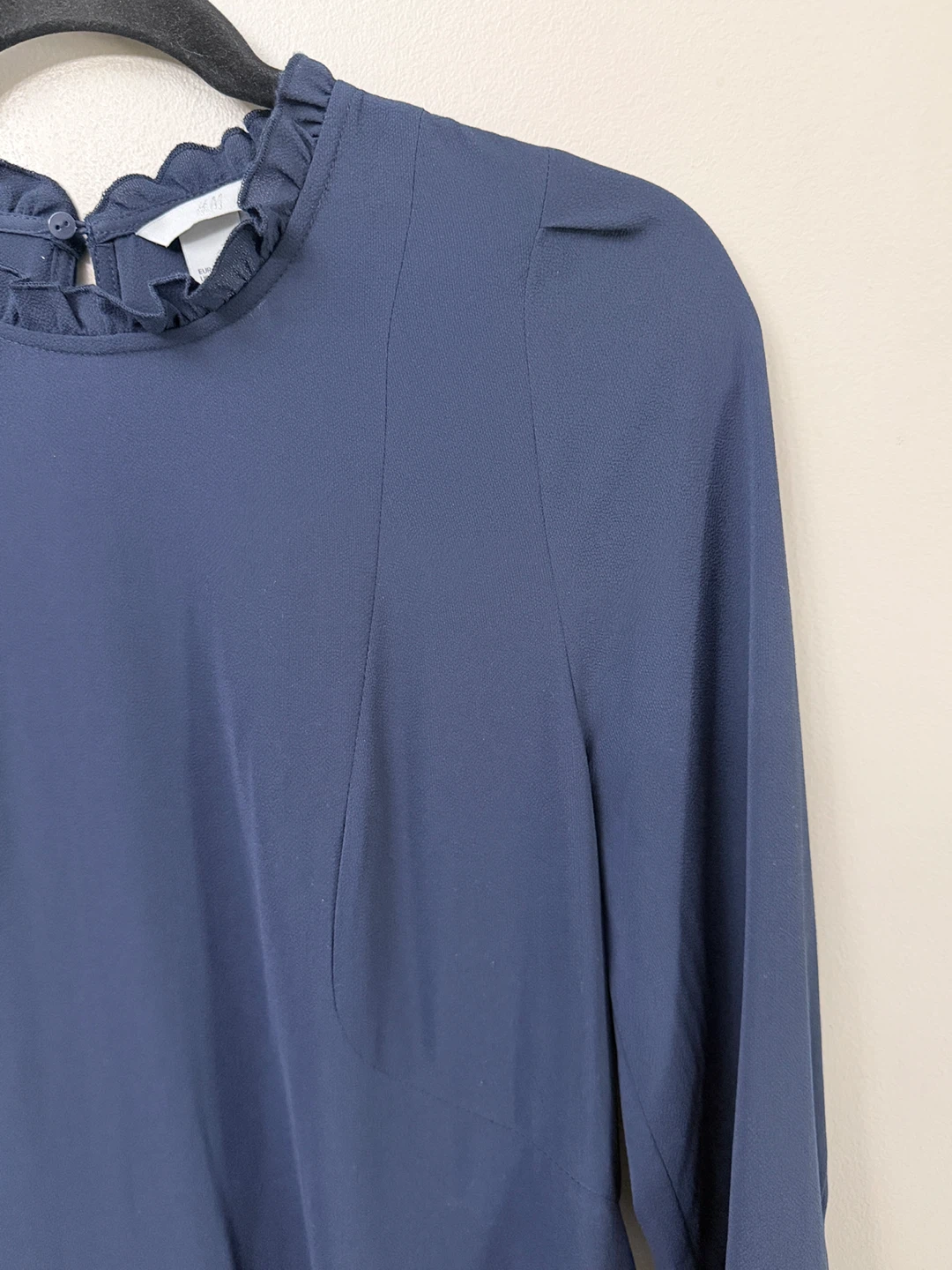 H&M Navy Blue Long Sleeve Dress - Size 8 - photo 4