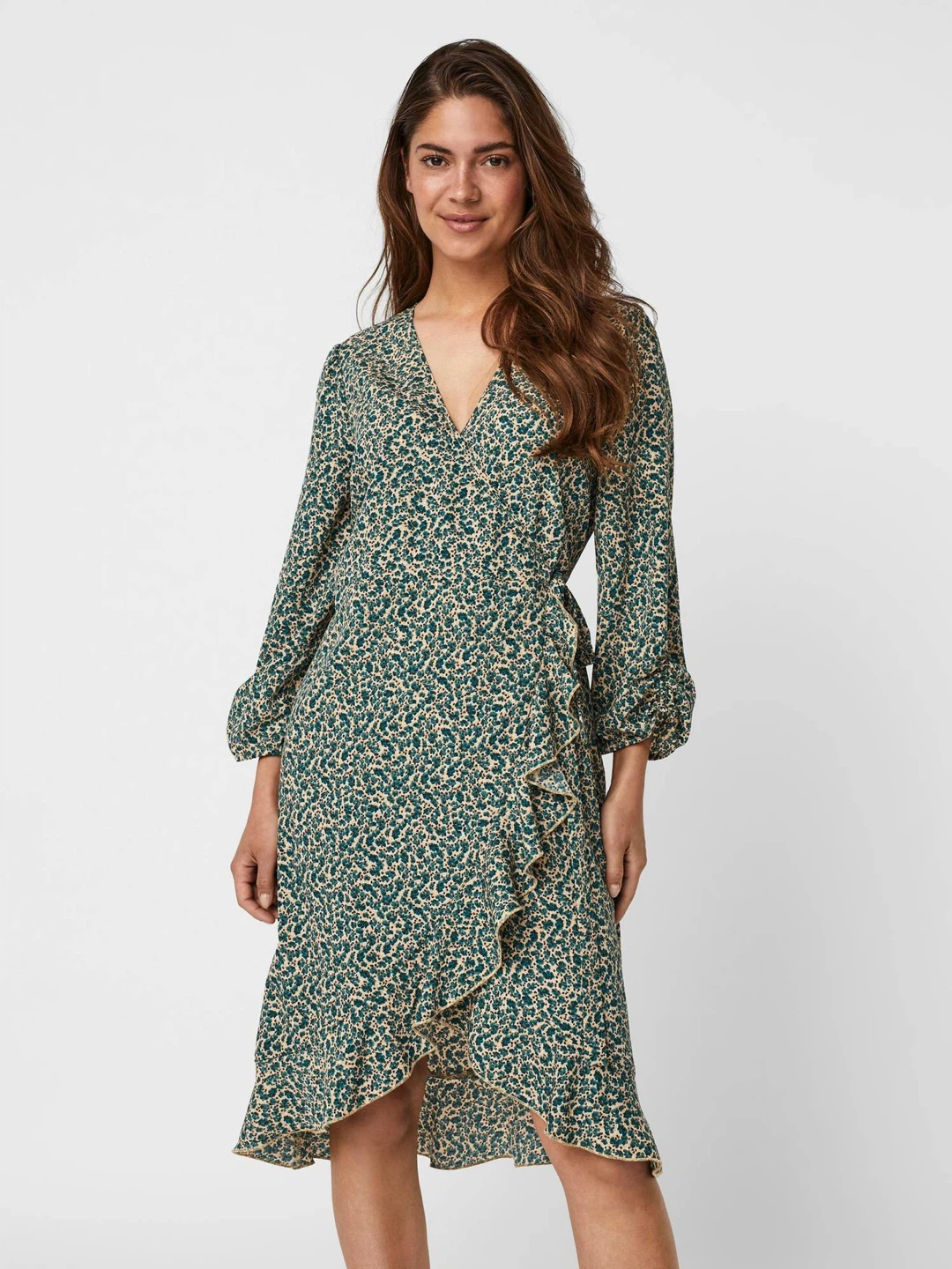 Vero Moda Floral Wrap Dress - Size M