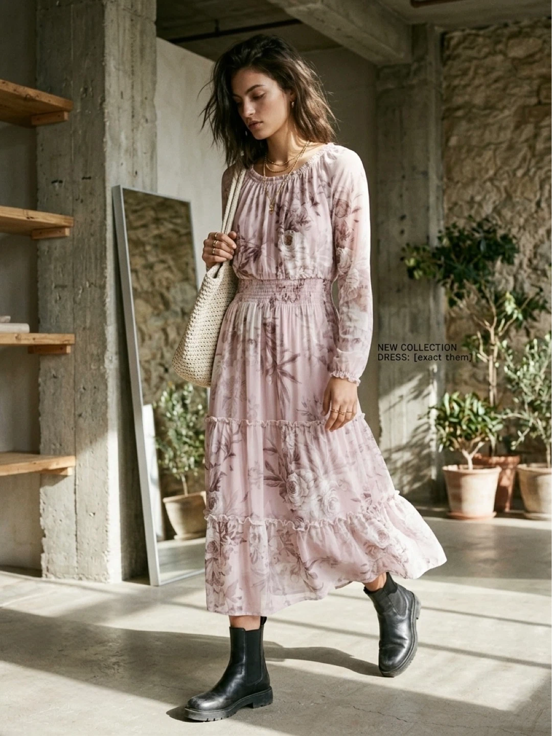 Kate and Lily Pink Floral Maxi Dress - Size 8
