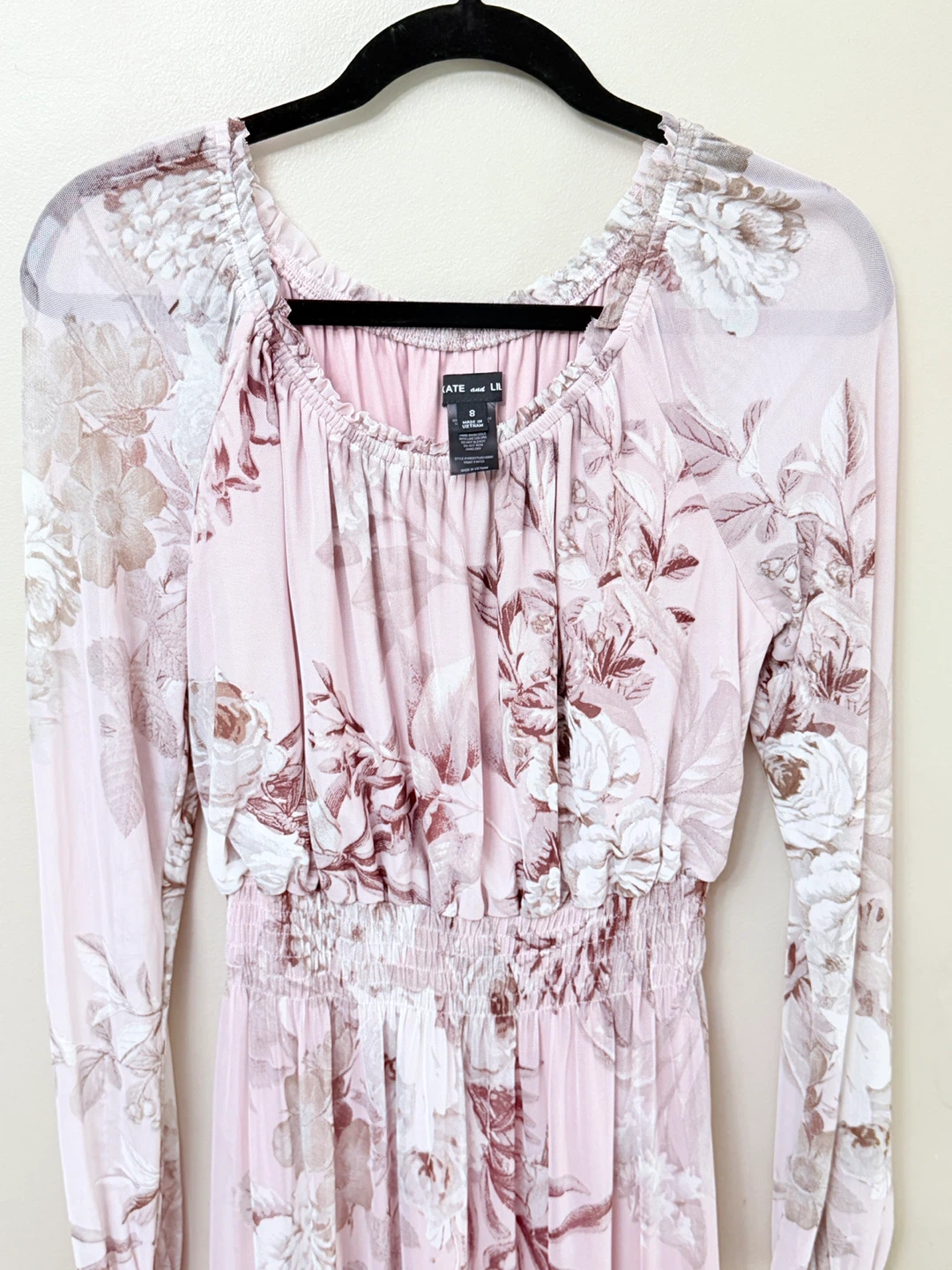 Kate and Lily Pink Floral Maxi Dress - Size 8 - photo 5