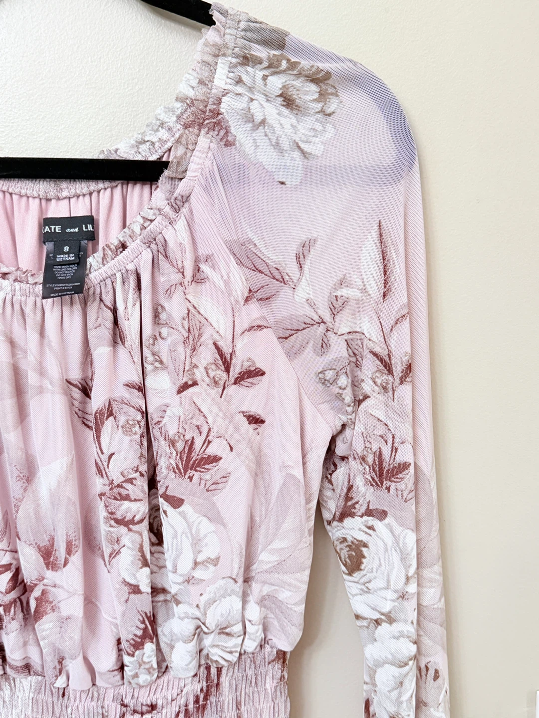 Kate and Lily Pink Floral Maxi Dress - Size 8 - photo 4