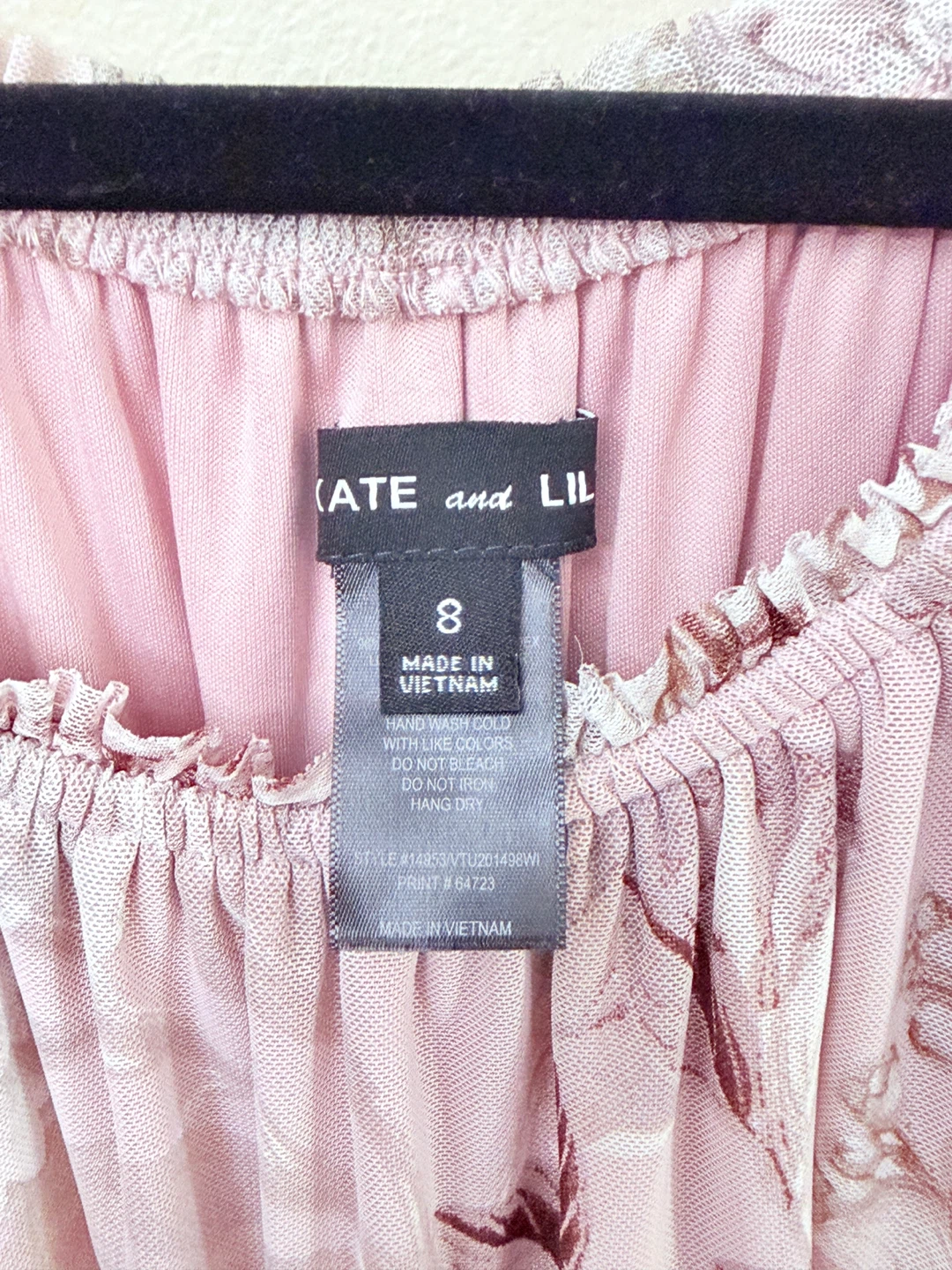 Kate and Lily Pink Floral Maxi Dress - Size 8 - photo 3
