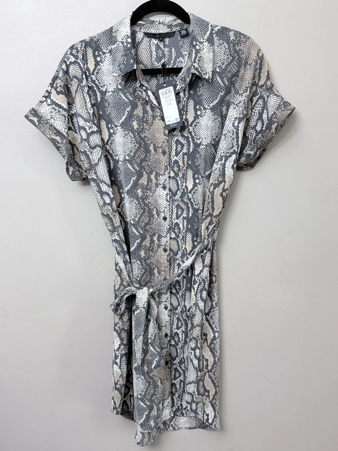 New Vero Moda Snakeskin Shirt Dress - Size Medium - photo 5