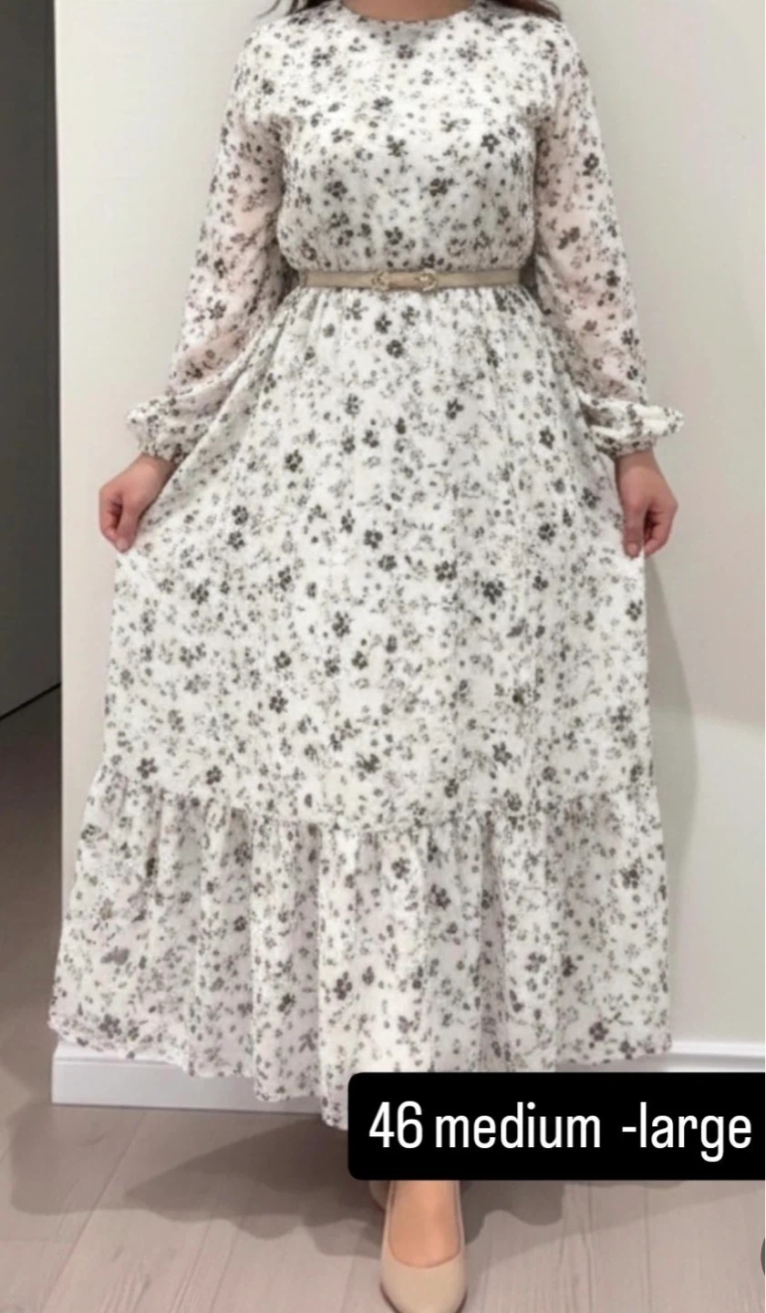 Floral Maxi Dress - White/Black ⚽ - photo 2