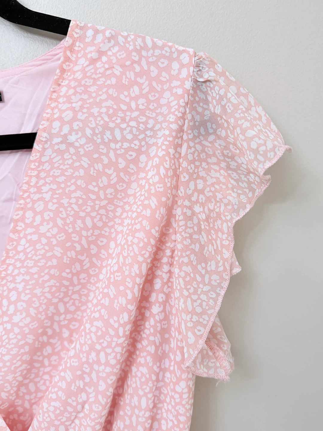 Dazosue Pink & White Animal Print Midi Dress - Size Small - photo 5