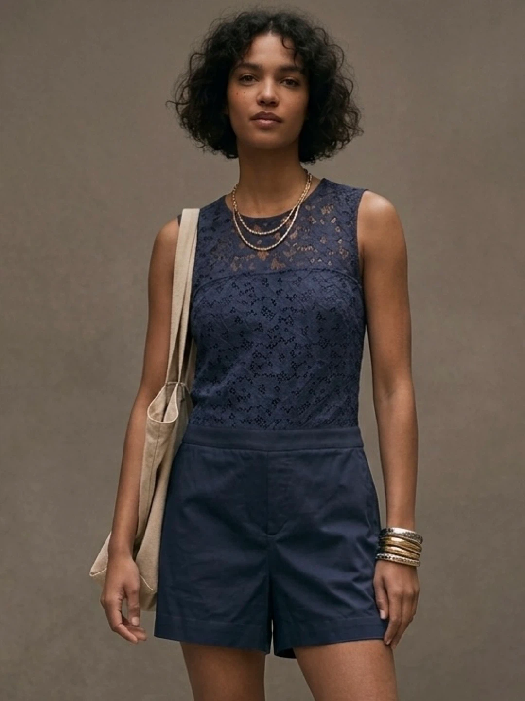 Club Monaco Navy Blue Lace Romper Dress Size 10