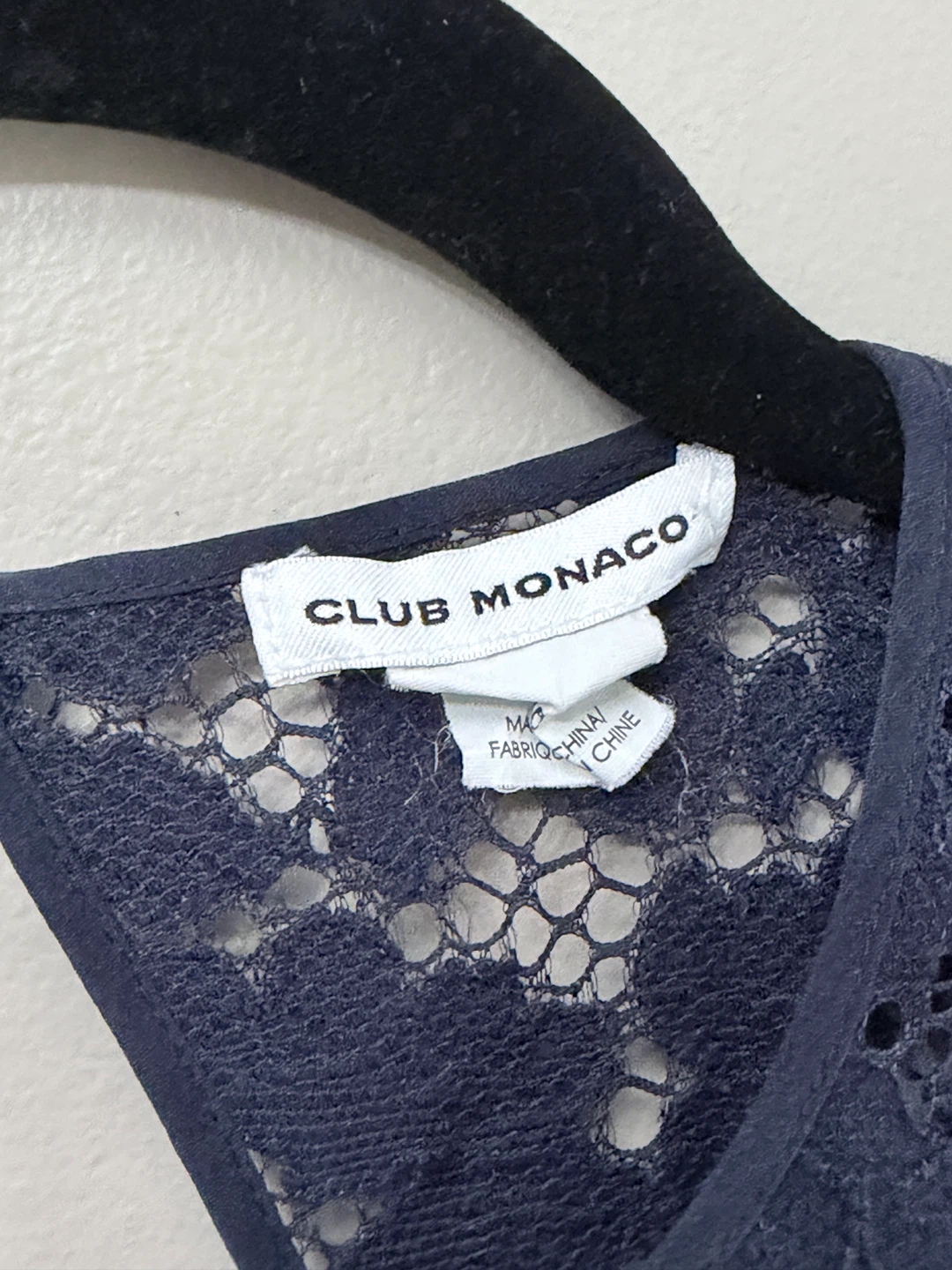 Club Monaco Navy Blue Lace Romper Dress Size 10 - photo 3