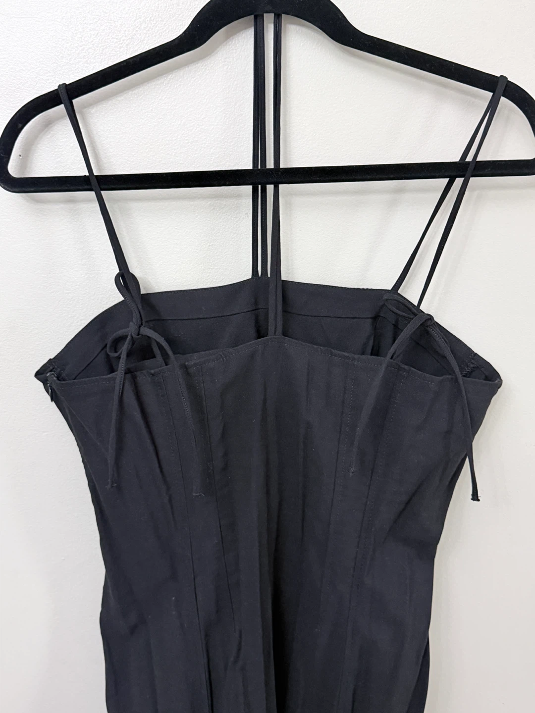 New Zara Black Halter Spaghetti Strap Dress - Size L - photo 5