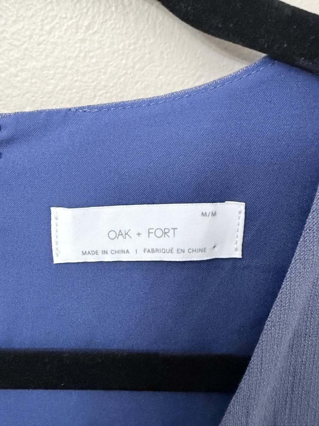 Oak + Fort Slate Blue Wrap Wide Leg Jumpsuit - Size Medium - photo 4