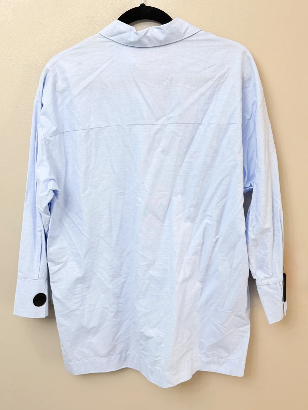 Zara Light Blue Cotton Tunic Shirt - Size M - photo 5