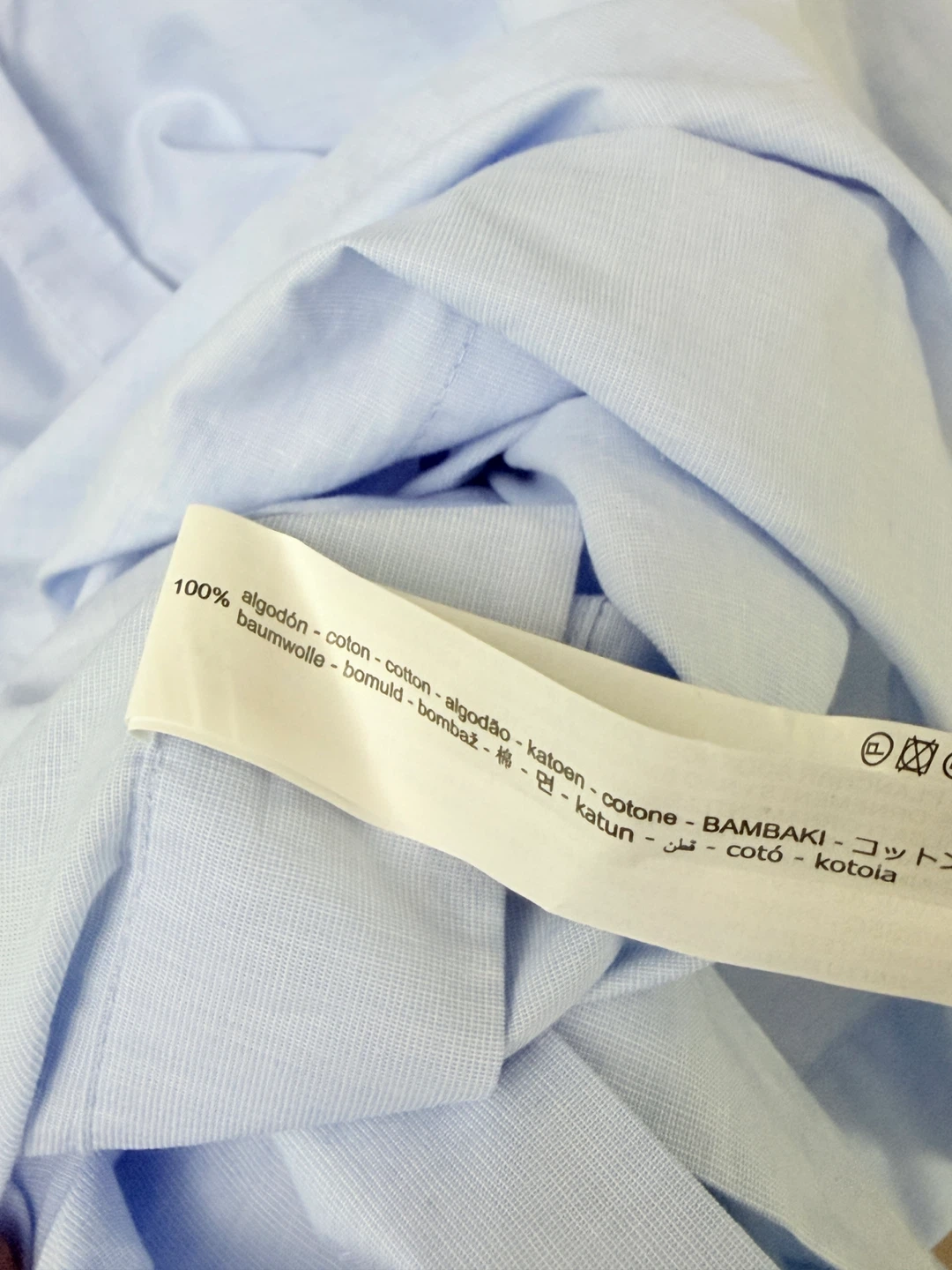 New Zara Light Blue Cotton Tunic Shirt - Size M - photo 5