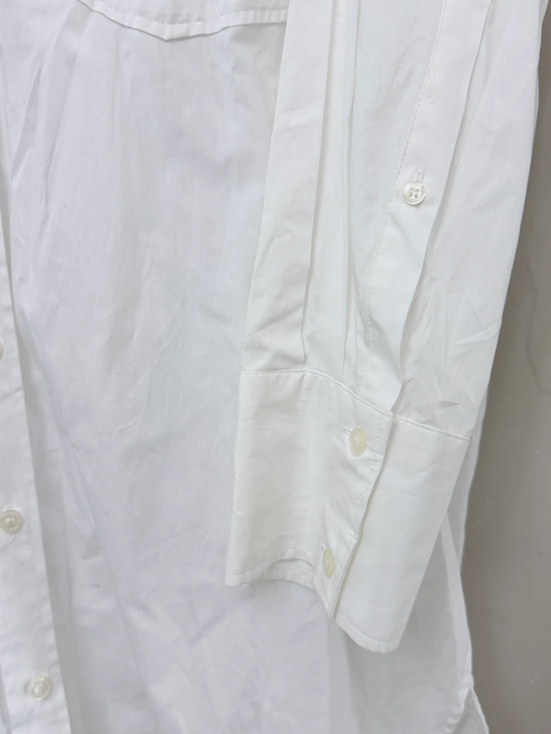 White Oversized Button Down Shirt - Size XS - photo 5