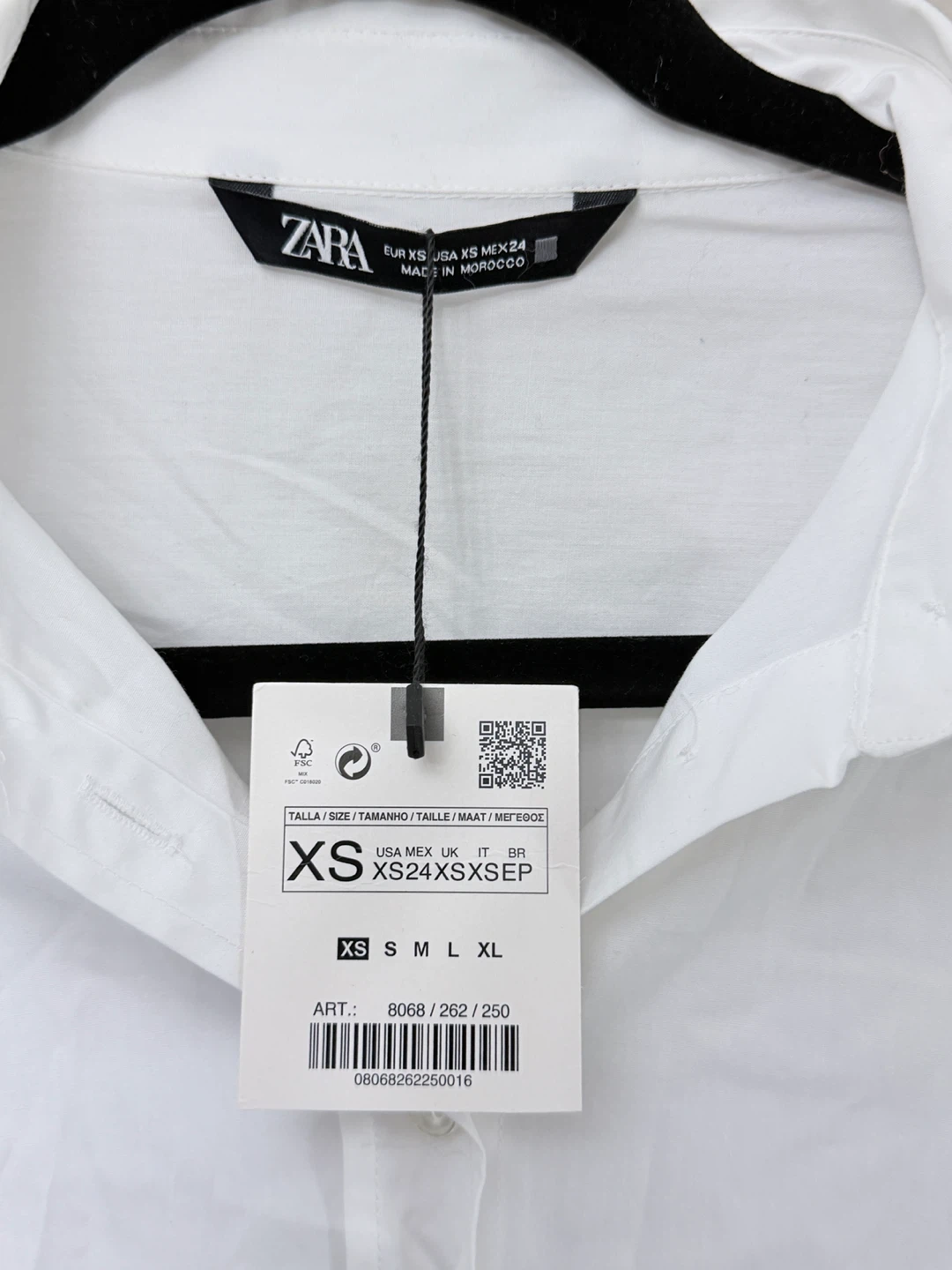 White Oversized Button Down Shirt - Size XS - photo 4