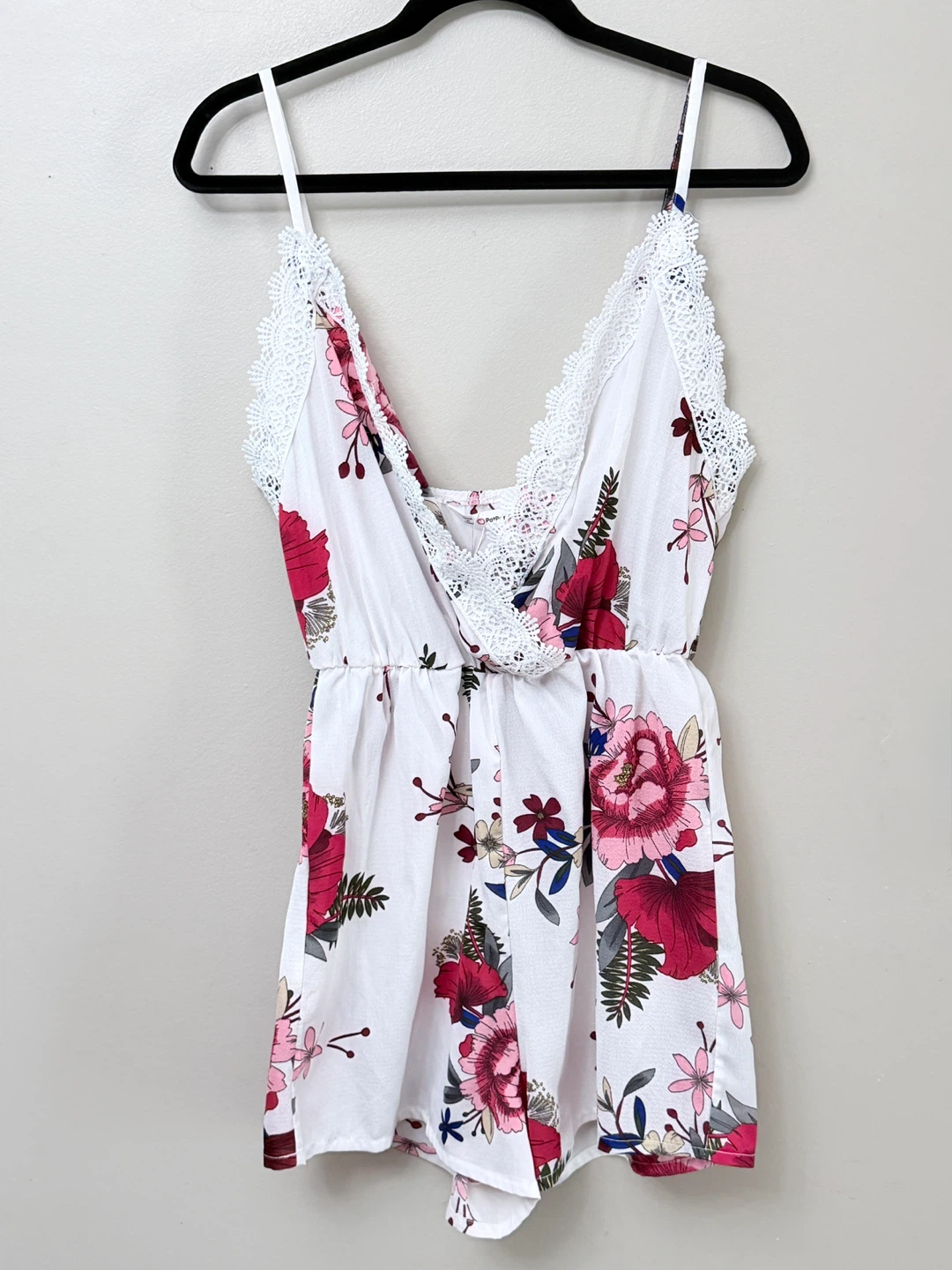 New PatPat Floral Summer Romper with Lace Trim - Size M - photo 2