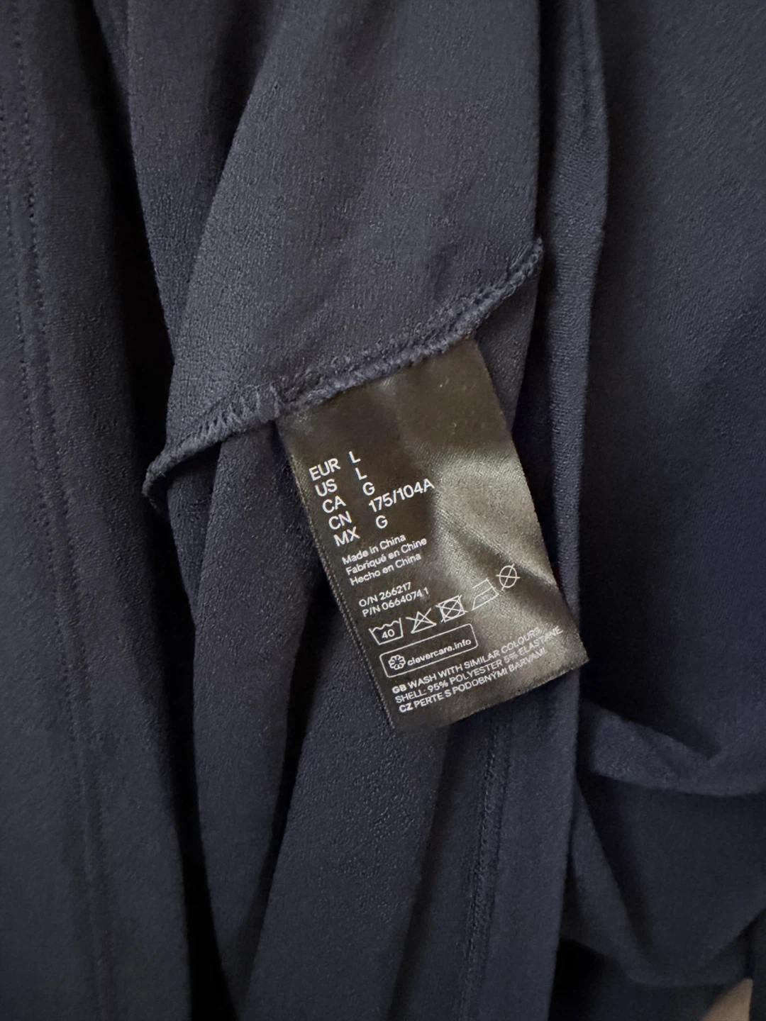 H&M Navy Blue Short Sleeve Blouse - Size L - photo 5