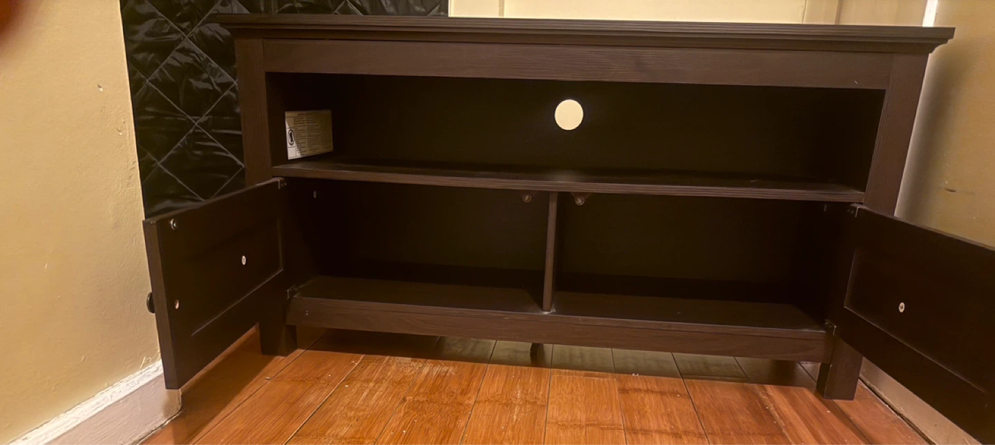 Moving Sale!! Dark Brown TV Stand - photo 2