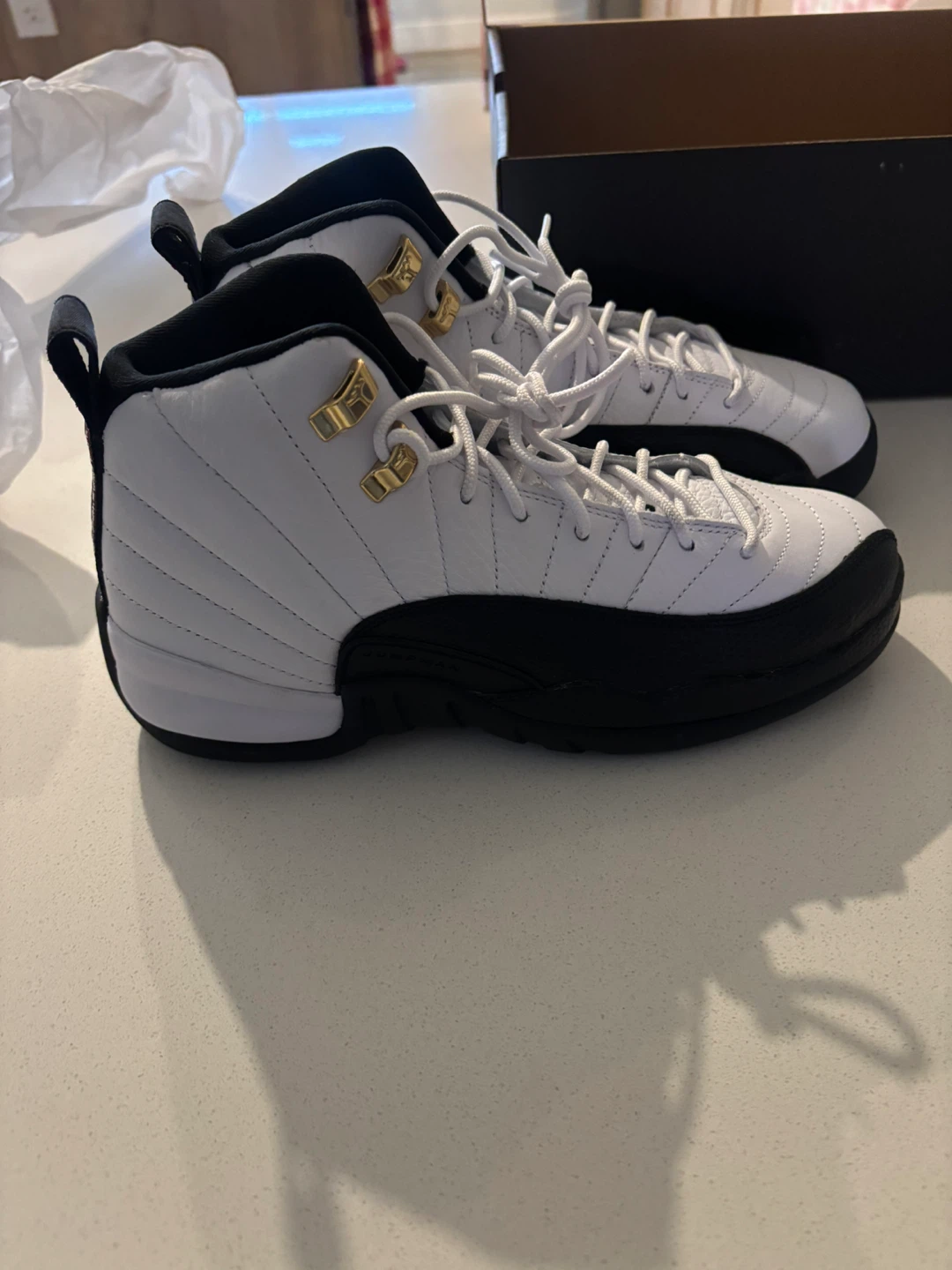 Jordan 12 Retro GS White / Black Taxi - photo 2