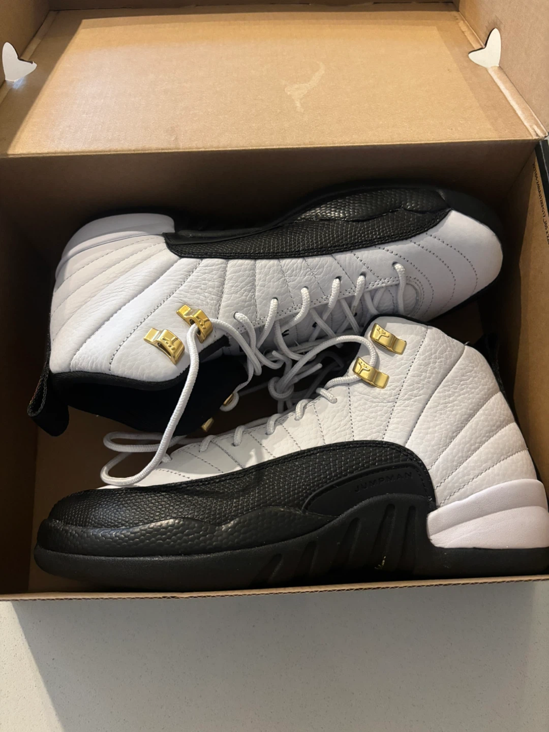 Jordan 12 Retro GS White / Black Taxi