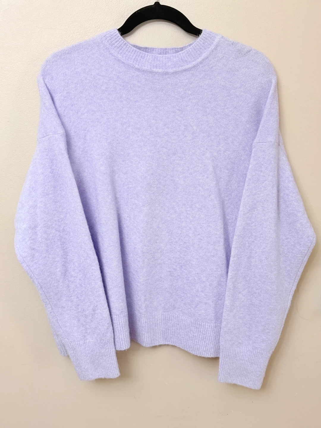 Zara Lavender Purple Wool & Alpaca Blend Crewneck Sweater - photo 2