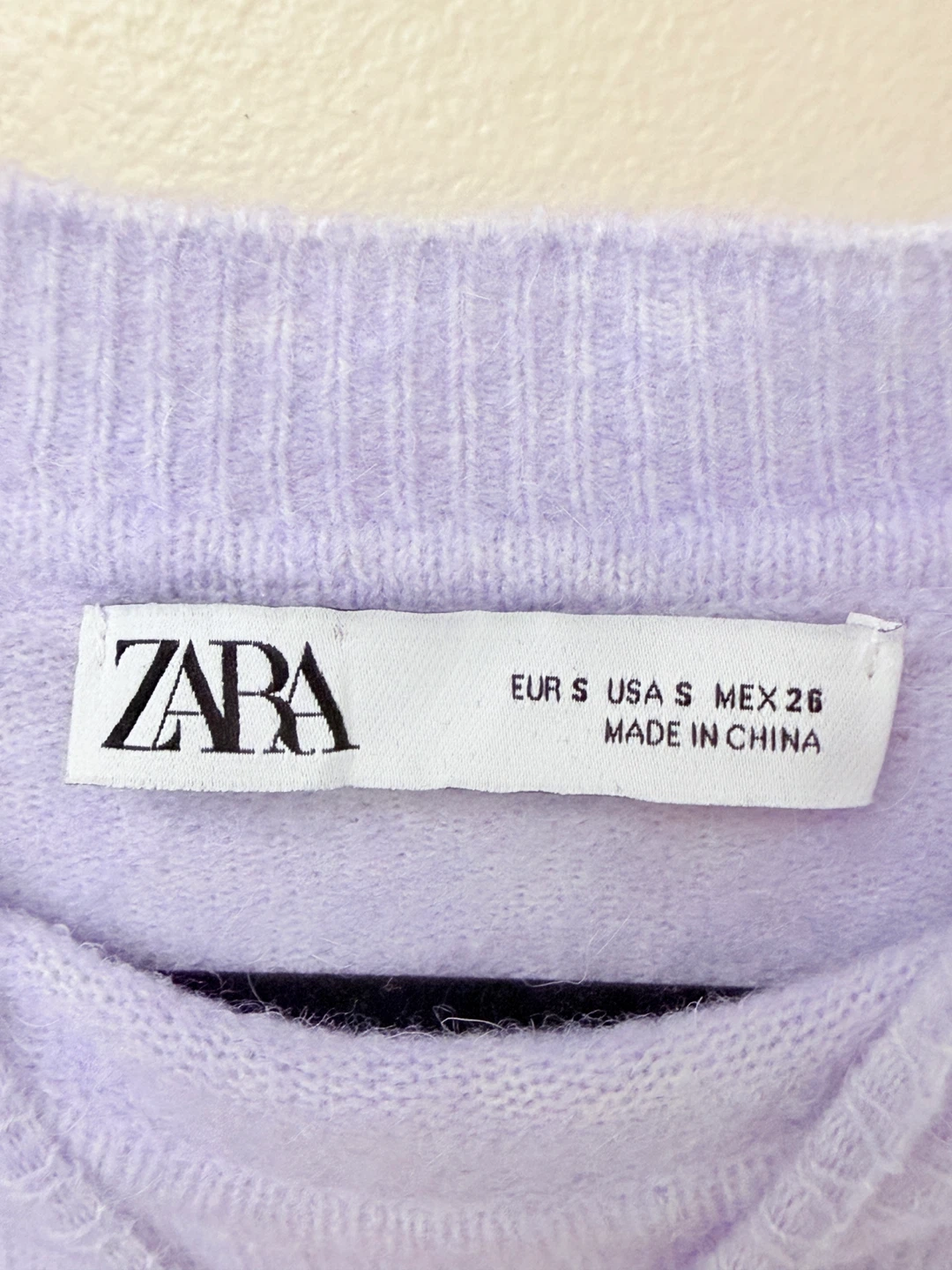 Zara Lavender Purple Wool & Alpaca Blend Crewneck Sweater - photo 3