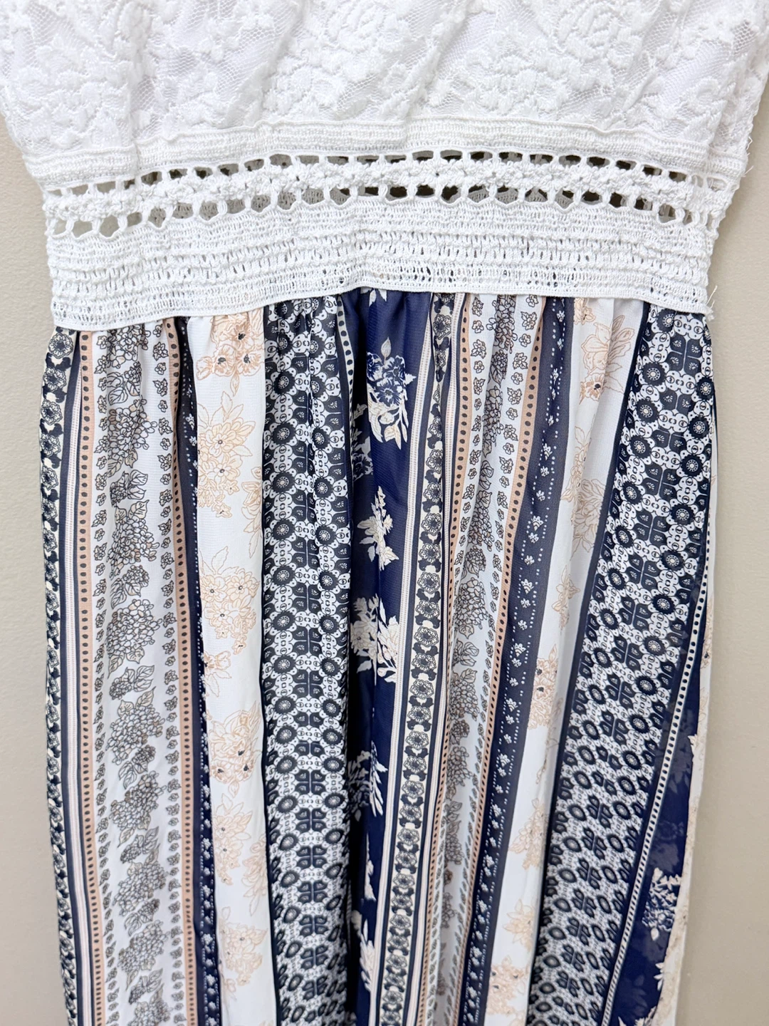 Boho Patchwork Floral Crochet Lace Top Jumpsuit - photo 4